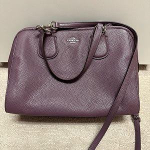COACH Leather Handbag #35650 Purple
